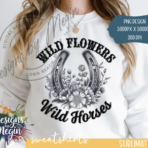 Wildflowers Wild Horses 8 PNG