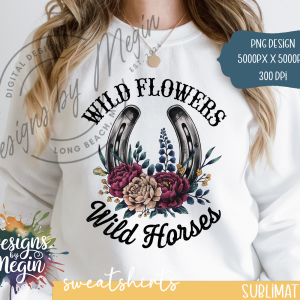 Wildflowers Wild Horses 6 PNG